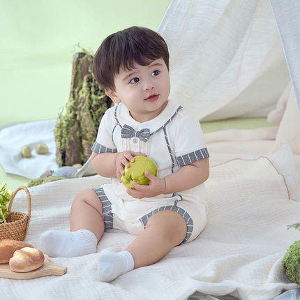 Baby Boys Summer Casual White Indoor Comfortable Rompers