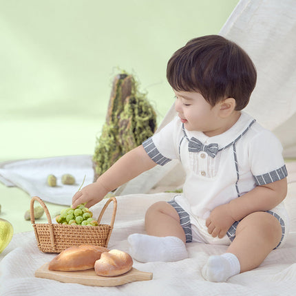 Baby Boys Summer Casual White Indoor Comfortable Rompers