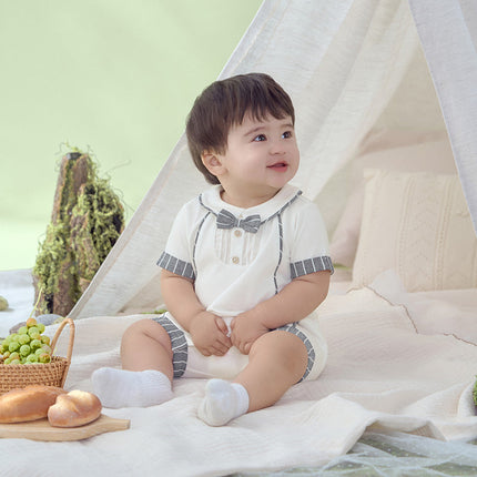 Baby Boys Summer Casual White Indoor Comfortable Rompers