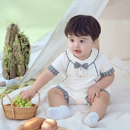 Baby Boys Summer Casual White Indoor Comfortable Rompers