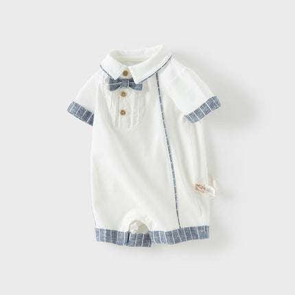 Baby Boys Summer Casual White Indoor Comfortable Rompers