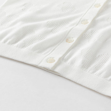 Kids Girls Summer Elegant White Long-sleeveD Cardigans
