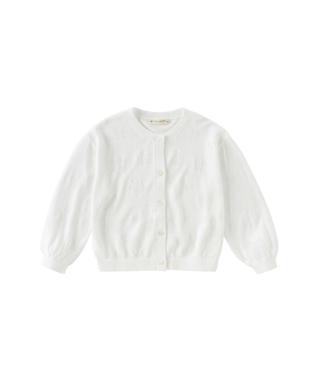 Kids Girls Summer Elegant White Long-sleeveD Cardigans