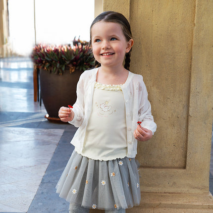 Kids Girls Summer Elegant White Long-sleeveD Cardigans