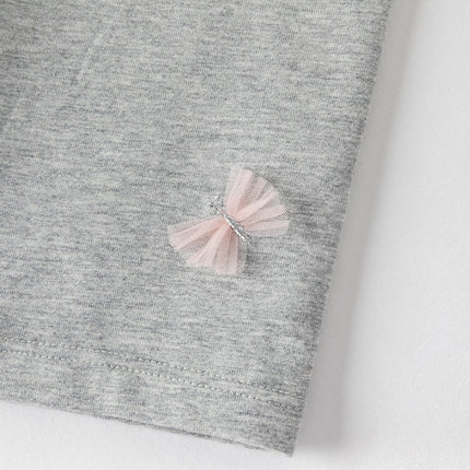 Toddler Girls Summer Breathable Cotton Grey/Beige Versatile Leggings