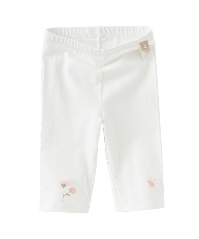 Toddler Girls Summer Breathable Cotton Grey/Beige Versatile Leggings