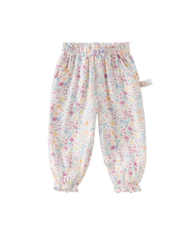 Toddler Girls Summer Sweet Floral Print Mosquito-Proof Loose Pants