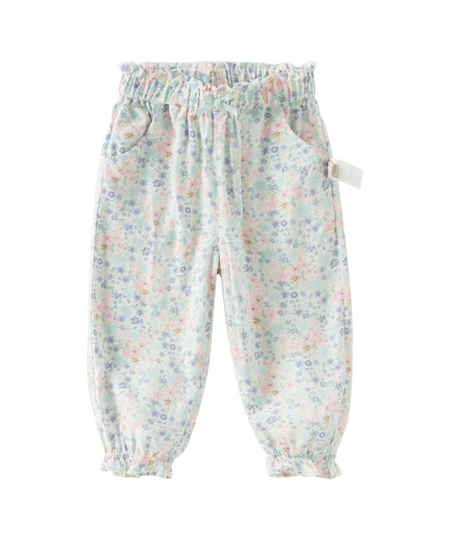 Toddler Girls Summer Sweet Floral Print Mosquito-Proof Loose Pants