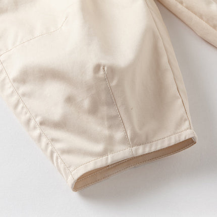 Toddler Girls Summer Grey Purple/Apricot Loose Straight-leg Pants