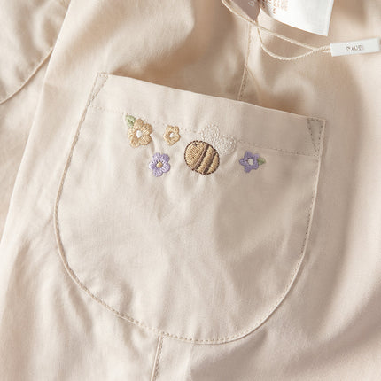 Toddler Girls Summer Grey Purple/Apricot Loose Straight-leg Pants