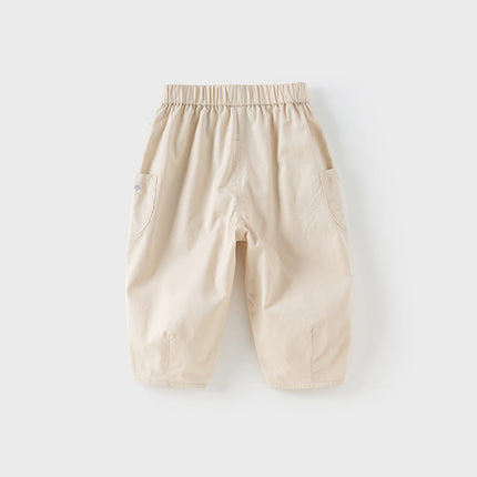 Toddler Girls Summer Grey Purple/Apricot Loose Straight-leg Pants