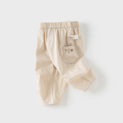Toddler Girls Summer Grey Purple/Apricot Loose Straight-leg Pants