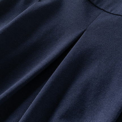 Girls Summer Navy Blue Formal Naval Collar Dress
