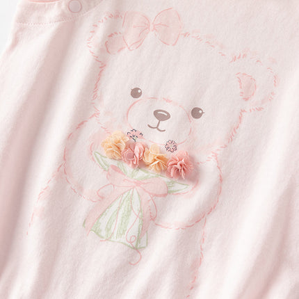 Baby Girls Summer Cute Pink Pure Cotton Comfortable Rompers