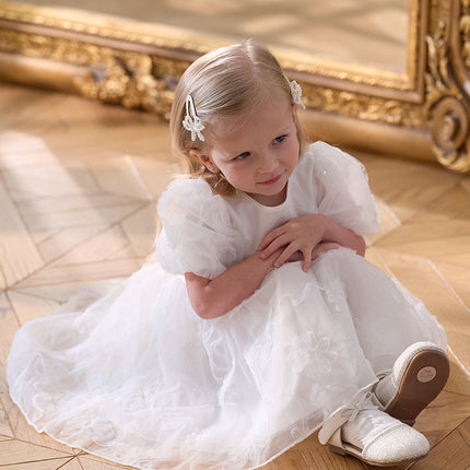 Girls Summer White Princess Party Dress