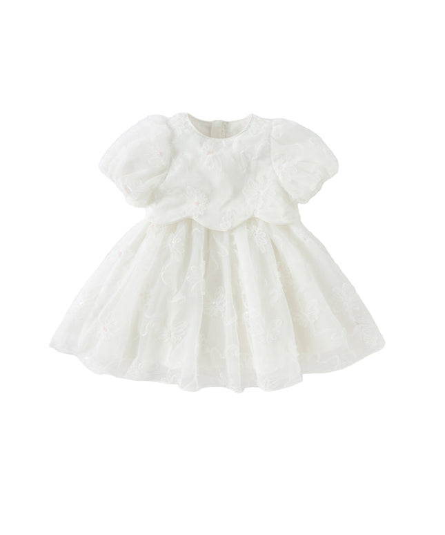 Girls Summer White Princess Party Dress
