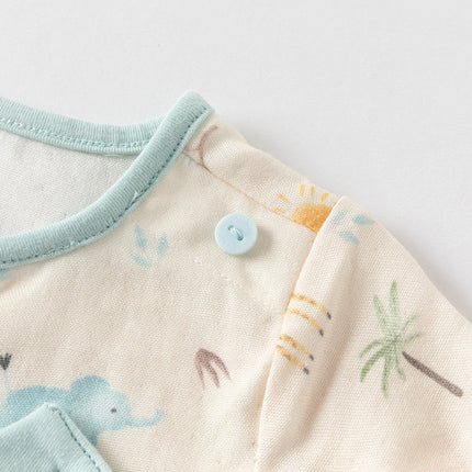 Baby Girls Summer Cute Green/Pink Short sleeve Soft Rompers(bid)