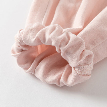 Toddler Girls/Boys Summer Casual Pink/Light Khaki Drawstring Pants