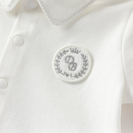 Baby Boys Summer Beige Soft Cotton Indoor Rompers