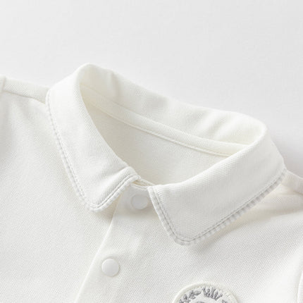 Baby Boys Summer Beige Soft Cotton Indoor Rompers