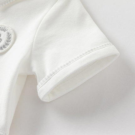 Baby Boys Summer Beige Soft Cotton Indoor Rompers