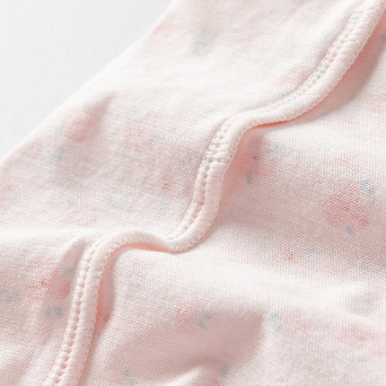 Baby Girls Summer Sweet Pink Floral Print Cotton Lightweight Rompers