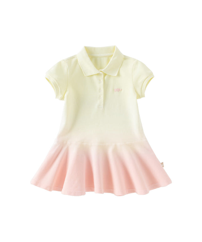 Toddler Girls Summer Outdoor Cute Polo-collar A-line Dress