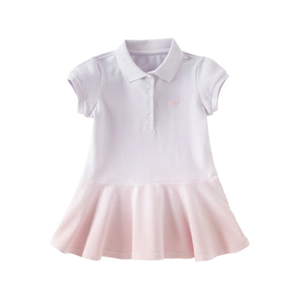 Toddler Girls Summer Outdoor Cute Polo-collar A-line Dress