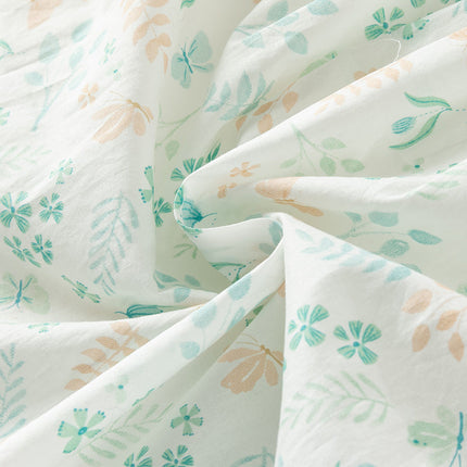 Girls Summer Cotton Leaf Print Sleeveless Dress