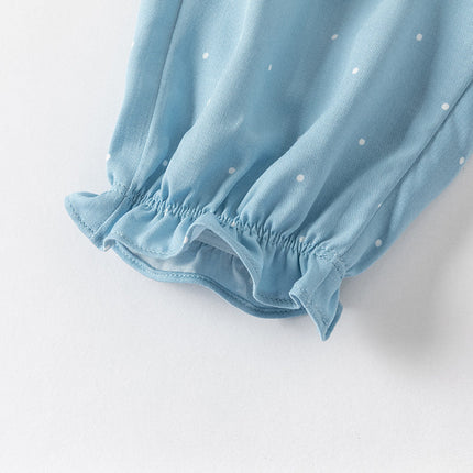 Toddler Girls Summer Blue Dot Loose Mosquito Proof Pants