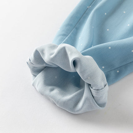 Toddler Girls Summer Blue Dot Loose Mosquito Proof Pants