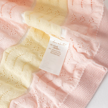 Kids Girls Summer Adorable Yellow Pink Striped Comfortable Cotton Cardigans