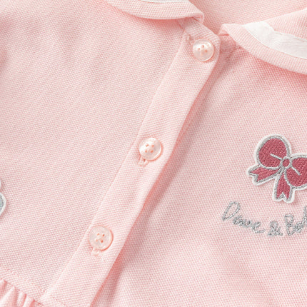 Girls Summer Navy Collar Pink Sweet Princess A-line Dress