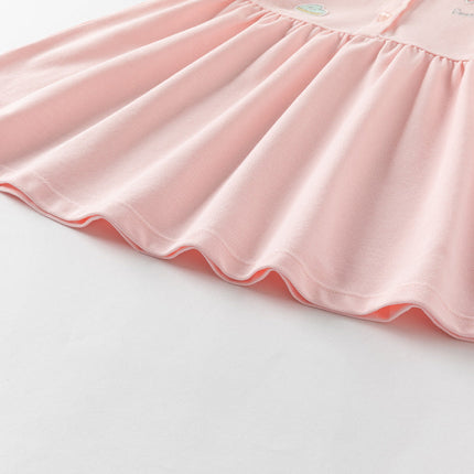 Girls Summer Navy Collar Pink Sweet Princess A-line Dress