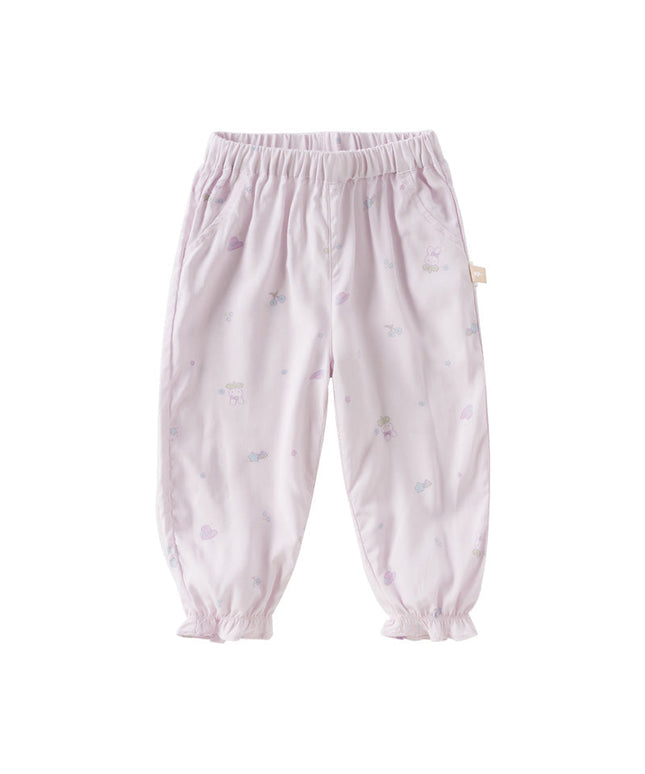 Toddler Girls/Boys Summer Print Adjustable Drawstring Mosquito-proof Pants