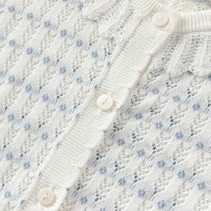 Kids Girls Summer Elegant White Outwear Daily Cardigans