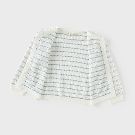 Kids Girls Summer Elegant White Outwear Daily Cardigans