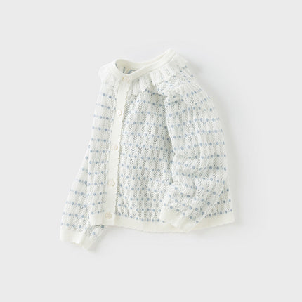 Kids Girls Summer Elegant White Outwear Daily Cardigans
