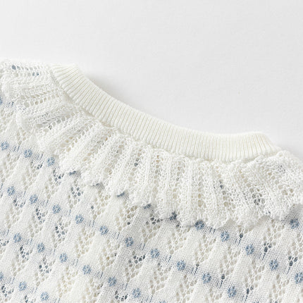Kids Girls Summer Elegant White Outwear Daily Cardigans