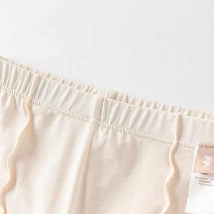 Toddler Girls Summer Light Grey/Apricot Stretchable Comfortable Pants