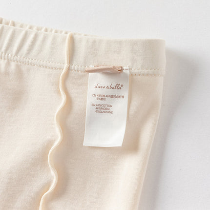 Toddler Girls Summer Light Grey/Apricot Stretchable Comfortable Pants