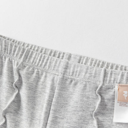 Toddler Girls Summer Light Grey/Apricot Stretchable Comfortable Pants