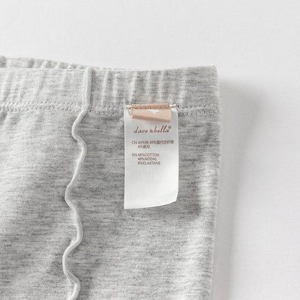 Toddler Girls Summer Light Grey/Apricot Stretchable Comfortable Pants