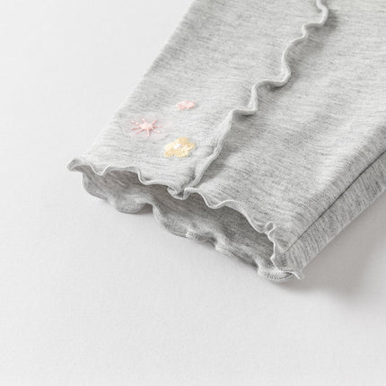 Toddler Girls Summer Light Grey/Apricot Stretchable Comfortable Pants