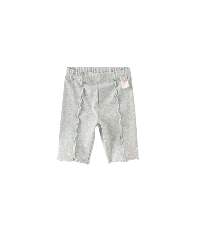 Toddler Girls Summer Light Grey/Apricot Stretchable Comfortable Pants