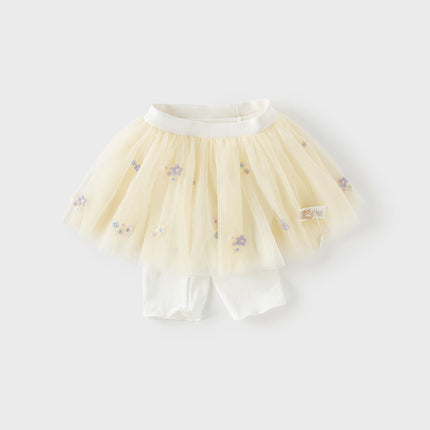Toddler Girls Summer Cute Yellow Soft Mesh-style Pants