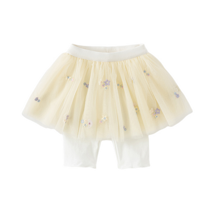 Toddler Girls Summer Cute Yellow Soft Mesh-style Pants