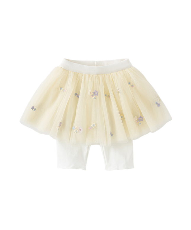 Toddler Girls Summer Cute Yellow Soft Mesh-style Pants
