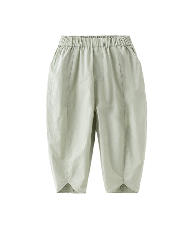Toddler Girls Summer Grey Purple/Grey Green Fashion Cotton Wide Pants