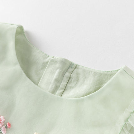 Girls Summer Mint Green Fashion Dress